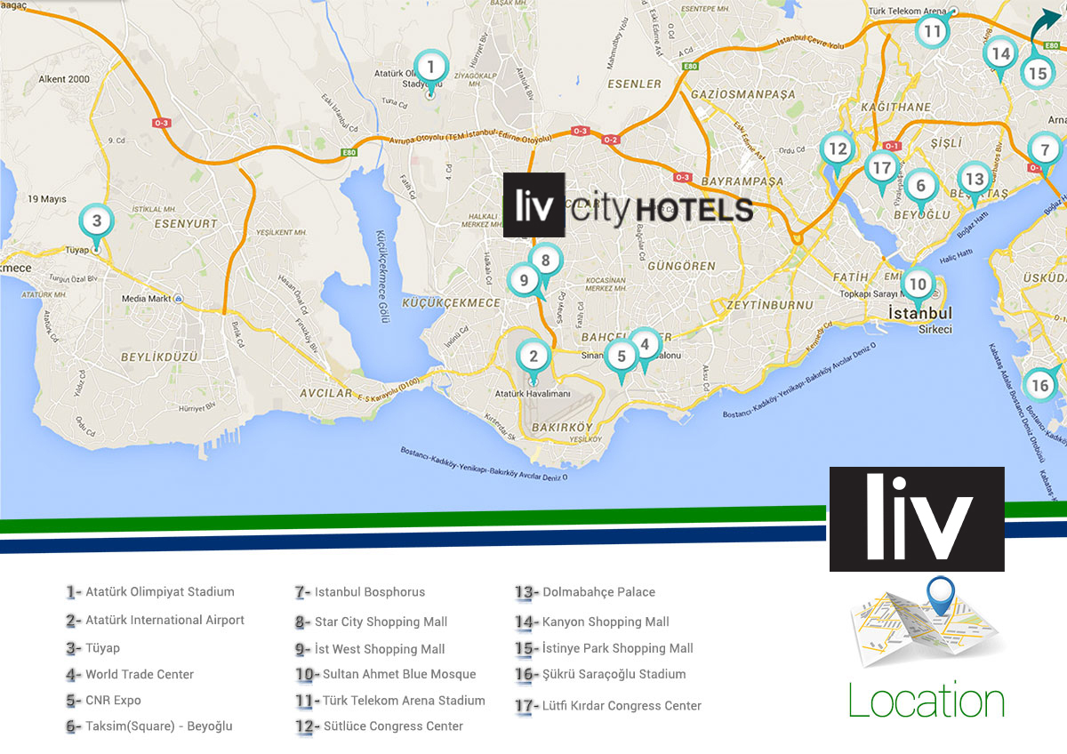 Liv City Hotels location